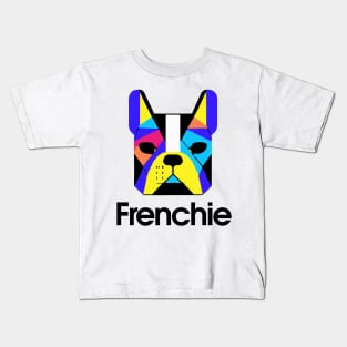 Frenchie Pop Art Dog Owner Vintage Funny French Bulldog Kids T-Shirt